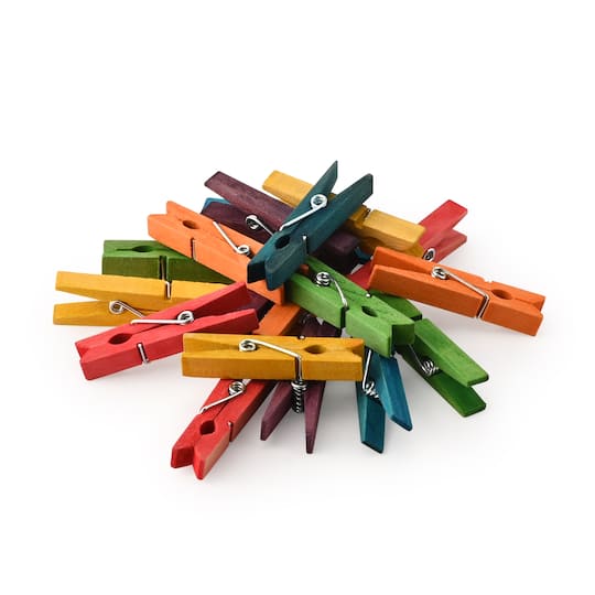 Mini Multicolor Clothespins by Creatology&#x2122;